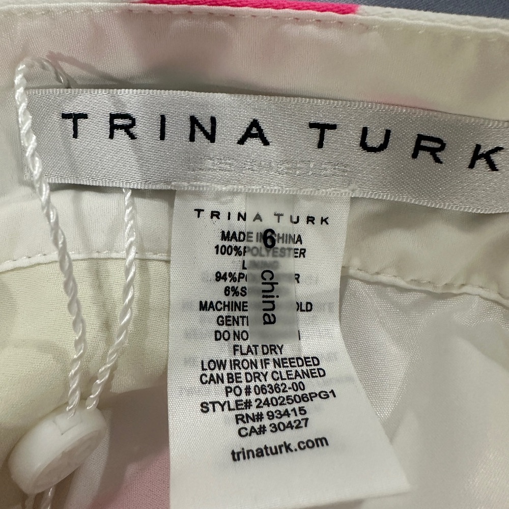 Trina Turk Pink and Cream Pants - Picture 6 of 13